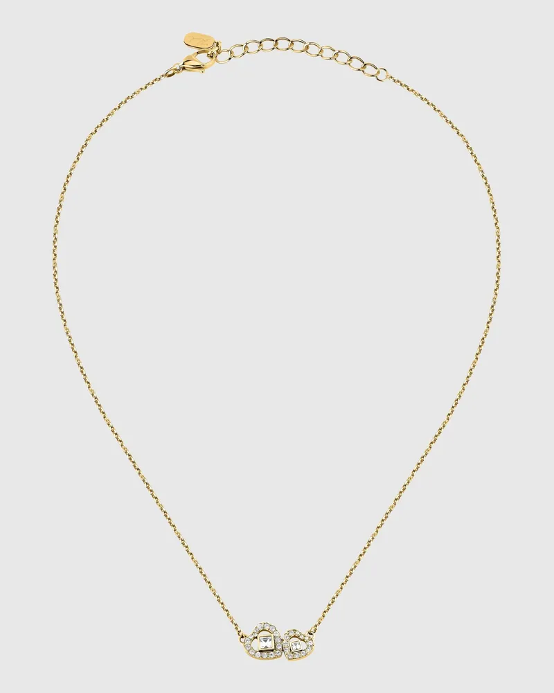 Karl Lagerfeld Doppelherz Goldkette, Female, Gold, Size Gold