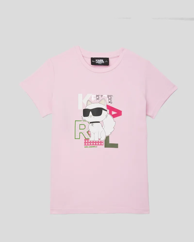 Karl Lagerfeld Ikon Choupette T-shirt Für Mädchen, unisex, Rosa/Rot, Größe Rosa