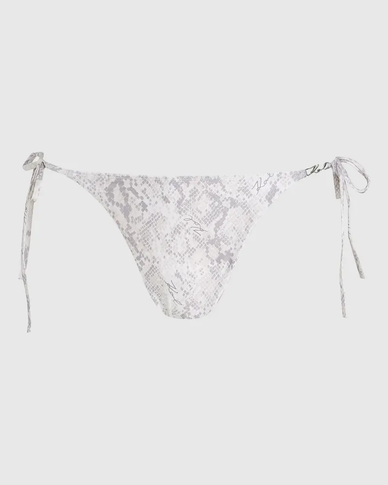 Karl Lagerfeld Bikini-höschen Zum Binden An Der Seite, Damen, Makelloser Schlangen-allover-print, Größe Makelloser