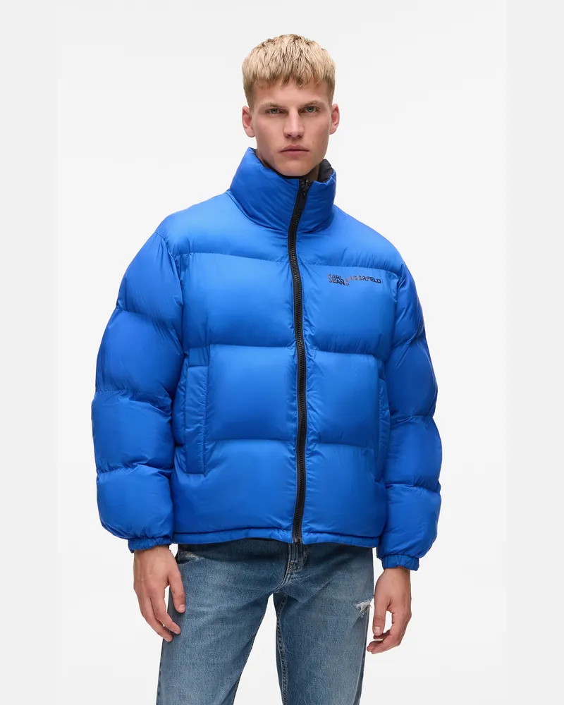 Karl Lagerfeld Wendbare Pufferjacke, Herren, Klj Blau-schwarz, Größe Klj