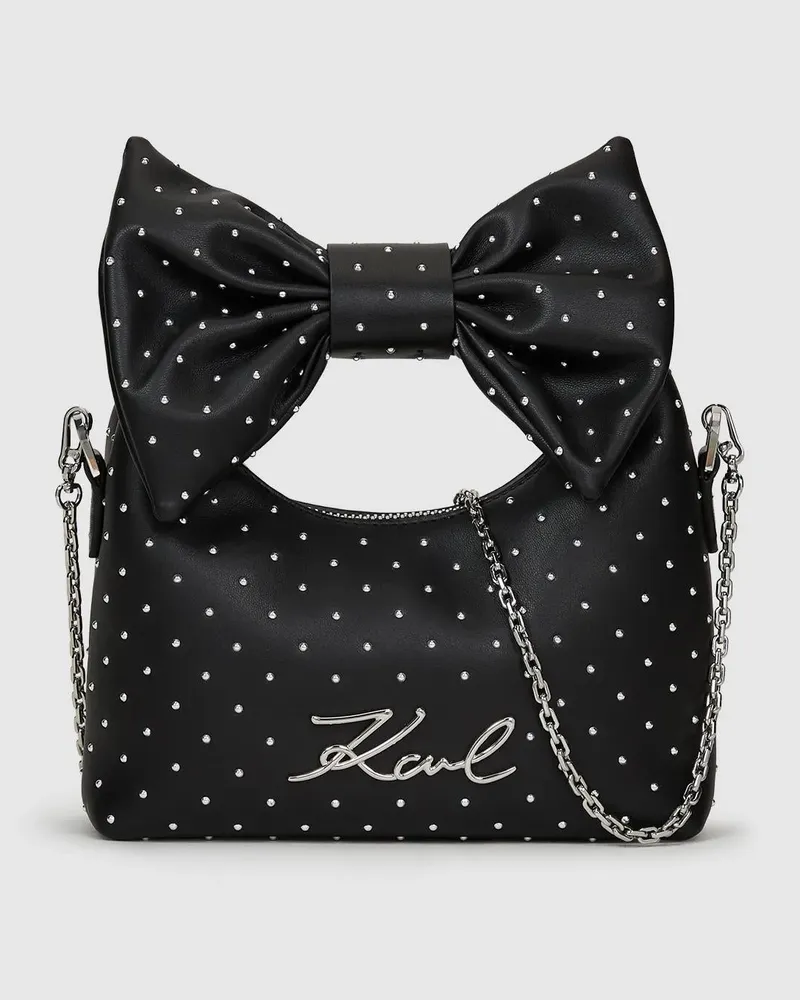 Karl Lagerfeld K/soiree Mini-umhängetasche Mit Schleife, Damen, Schwarze Verzierung, Größe Schwarze