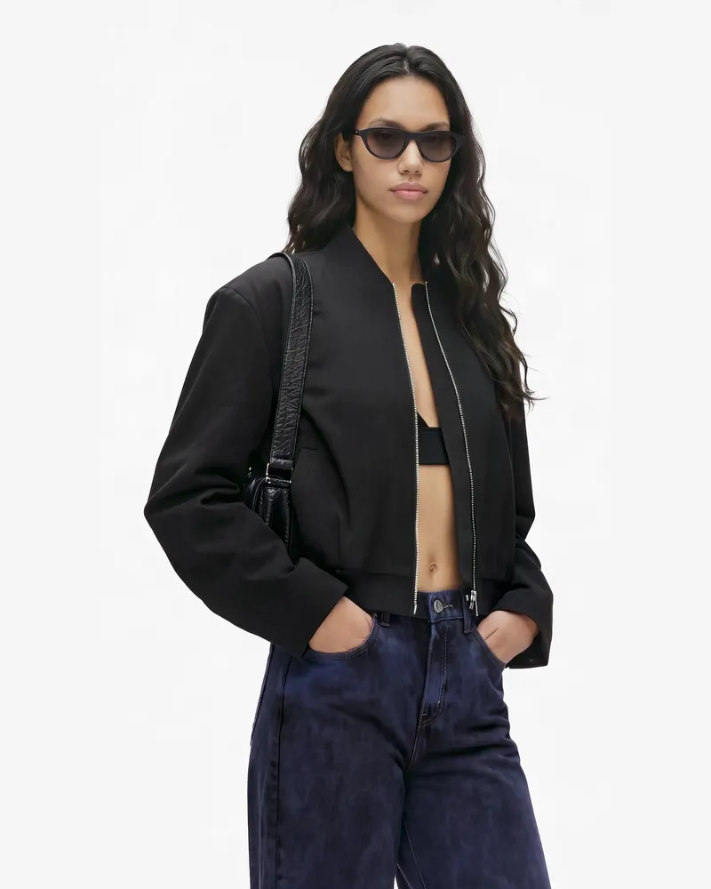 Karl Lagerfeld Maßgeschneiderte Bomberjacke, Female, Schwarz, Size Black