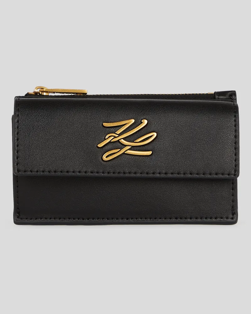 Karl Lagerfeld K/autograph kartenetui, Frau, Schwarz/Gold, Größe Schwarz