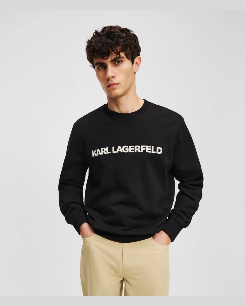 Karl Lagerfeld Sweatshirt Mit Logo, Herren, Schwarz, Größe Schwarz