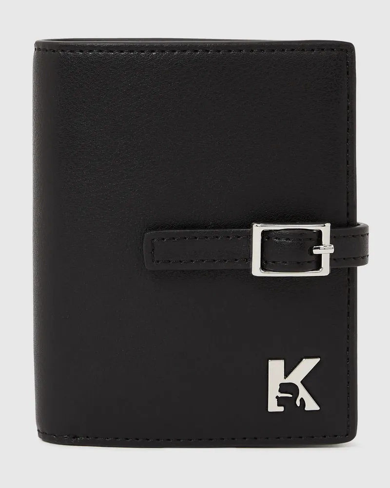 Karl Lagerfeld Klapp-portemonnaie Mit K-logo, Damen, Schwarz, Größe Schwarz