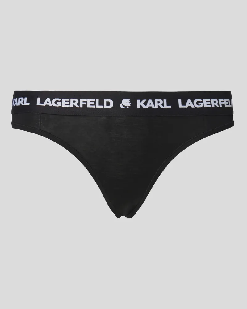 Karl Lagerfeld Tanga Mit Logo, Frau, Schwarz, Größe Schwarz