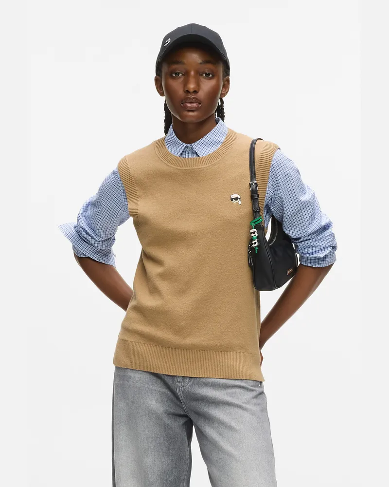 Karl Lagerfeld Ikon Weste, Damen, Nougat, Größe Nougat