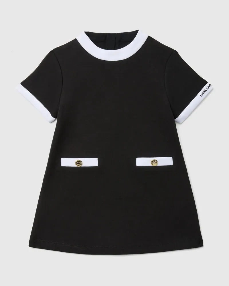 Karl Lagerfeld Kurzärmeliges Kleid Für Babys, Schwarz/weiss, Größe Schwarz
