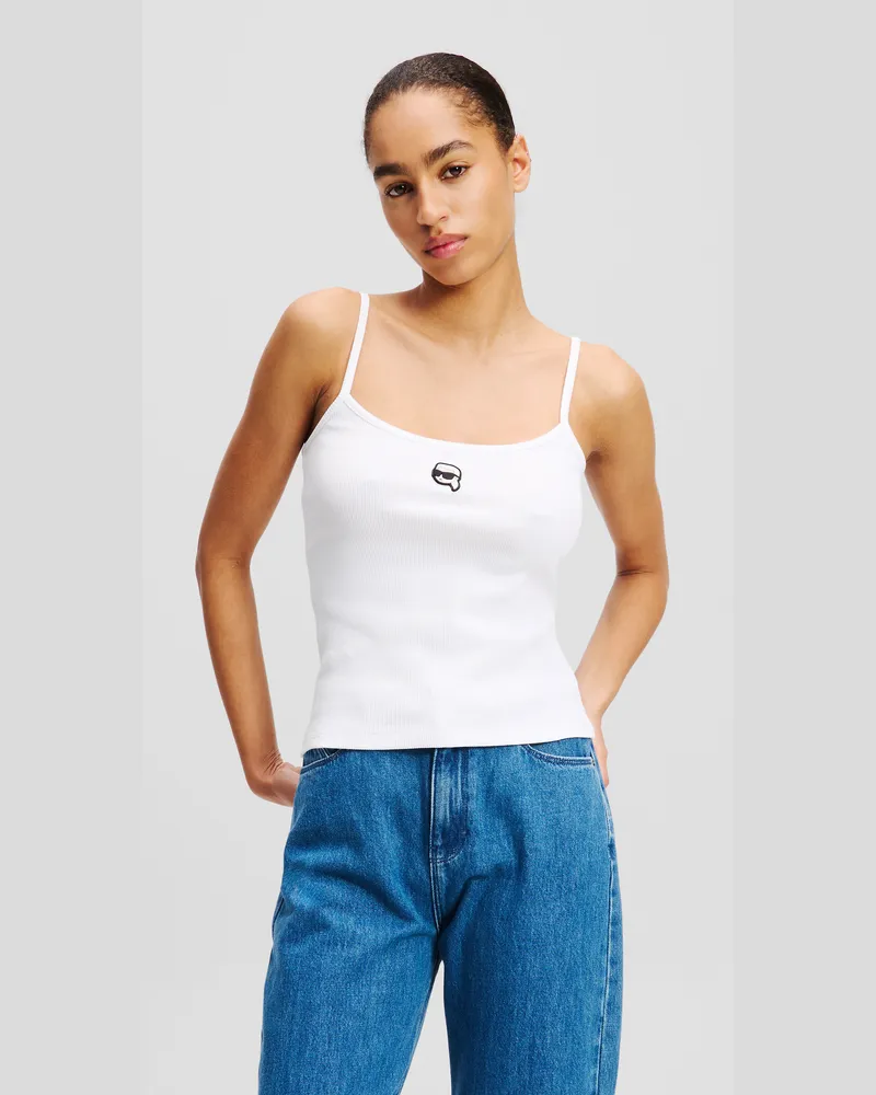 Karl Lagerfeld Ikon Tanktop, Frau, Weiss, Größe Weiss