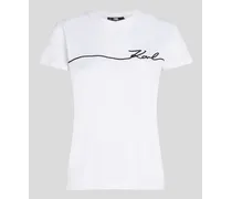 Karl-signatur-t-shirt, Frau, Weiss