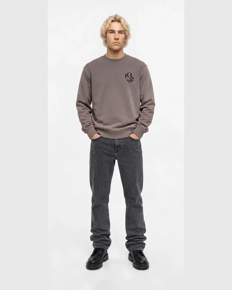 Karl Lagerfeld Gerade Geschnittene Jeans In Stone-black-waschung, Male, Steinschwarz, Size Black