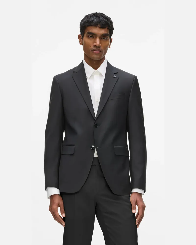 Karl Lagerfeld Blazer Aus Wollgemisch, Herren, Schwarz, Größe Schwarz