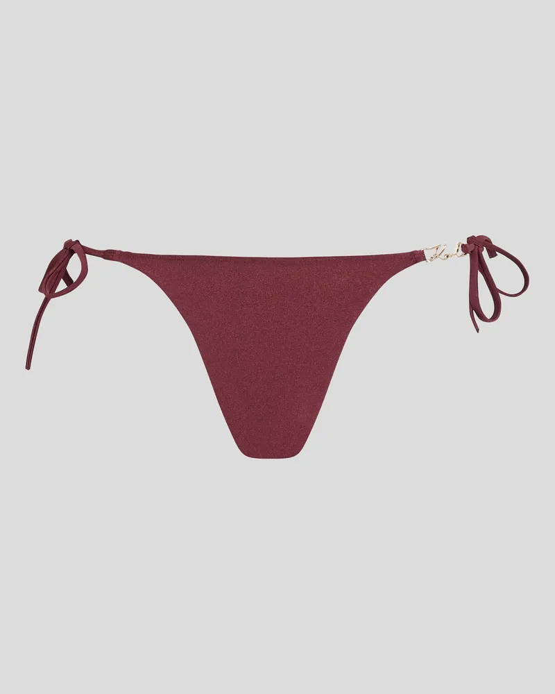 Karl Lagerfeld Bikini-höschen Zum Binden An Der Seite, Frau, Windsor Wine, Größe Windsor