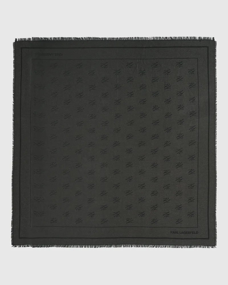 Karl Lagerfeld K/autograph Schimmernder Jacquard-schal, Female, Schwarz, Size Black