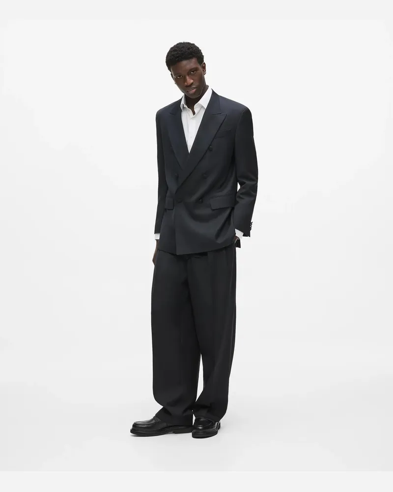 Karl Lagerfeld Kl Studio Gerade Geschnittene Hose, Herren, Schwarz, Größe Schwarz