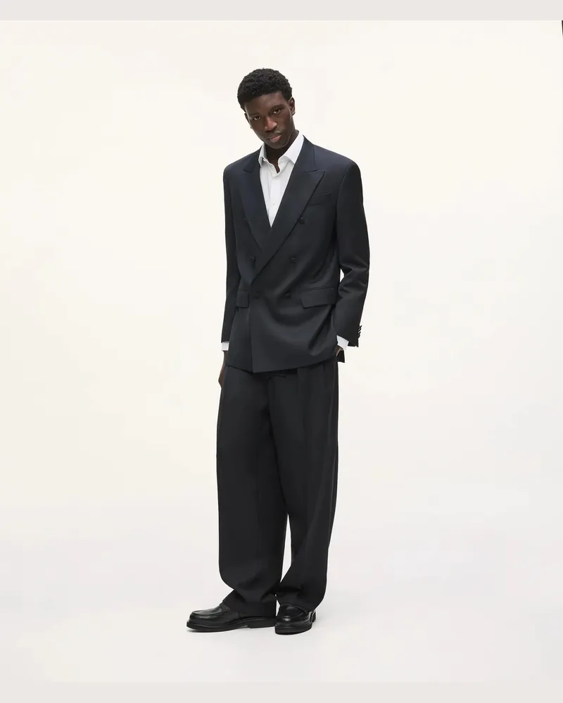 Karl Lagerfeld Kl Studio Gerade Geschnittene Hose, Herren, Schwarz, Größe Schwarz