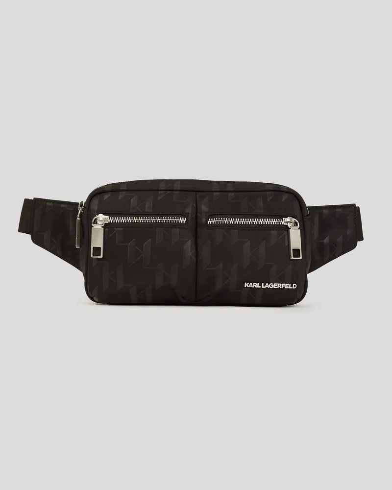 Karl Lagerfeld K/monogram Gürteltasche, Mann, Schwarz, Größe Schwarz