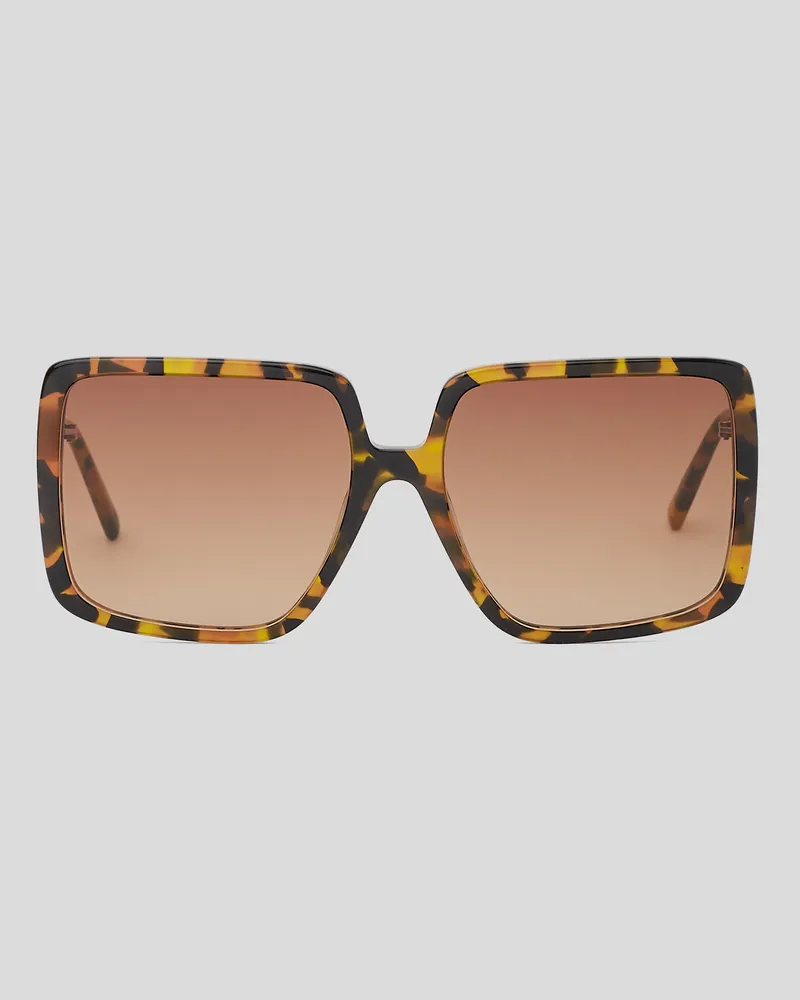 Karl Lagerfeld Sonnenbrille Mit Logo, Frau, Brauner Marmor, Größe Brauner