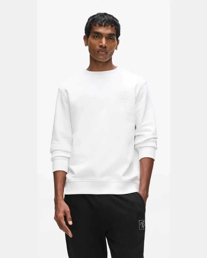 Karl Lagerfeld Sweatshirt Mit „from Paris With Love“-aufnäher, Herren, Weiss, Größe Weiss
