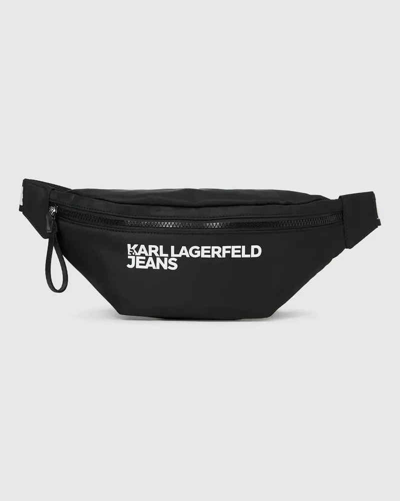 Karl Lagerfeld Gürteltasche Aus Nylon Mit Logo, Herren, Schwarz, Größe Schwarz