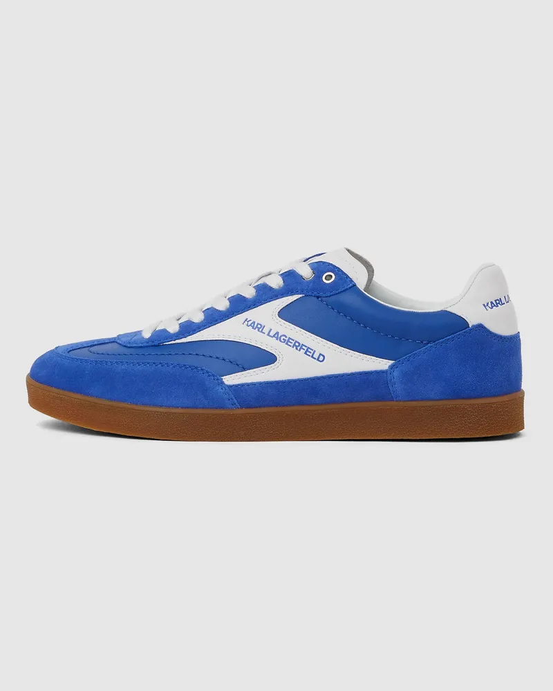 Karl Lagerfeld Kandidate Niedrige Sneakers Mit Spitzen-mix, Herren, Blau, Größe Blau