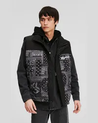 Karl Lagerfeld Klj puffer-weste in Color-block-optik, Mann, Aop Bandana Schwarz Aop