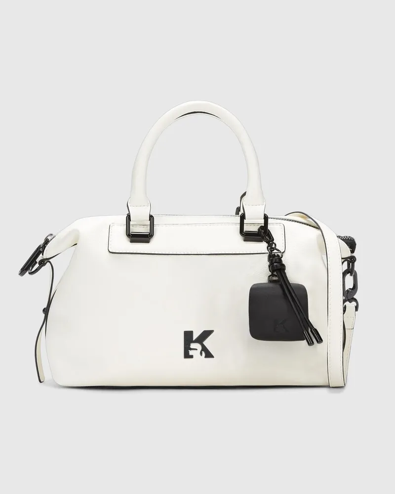 Karl Lagerfeld Tasche Mit Kordelanhänger Und Tragegriff Oben, Female, Reiher, Size White