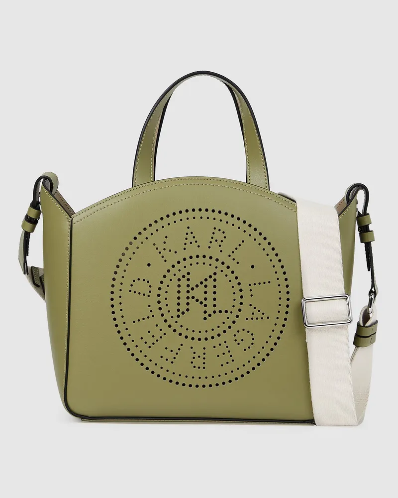 Karl Lagerfeld K/circle Kleine Tote-bag Mit Lochmuster, Damen, Begonien-chili-cannoli, Größe Begonien-chili-cannoli