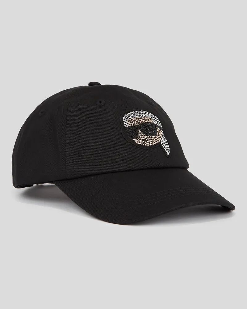 Karl Lagerfeld Ikon karl-kappe Mit Strass, Frau, Schwarz, Größe Schwarz