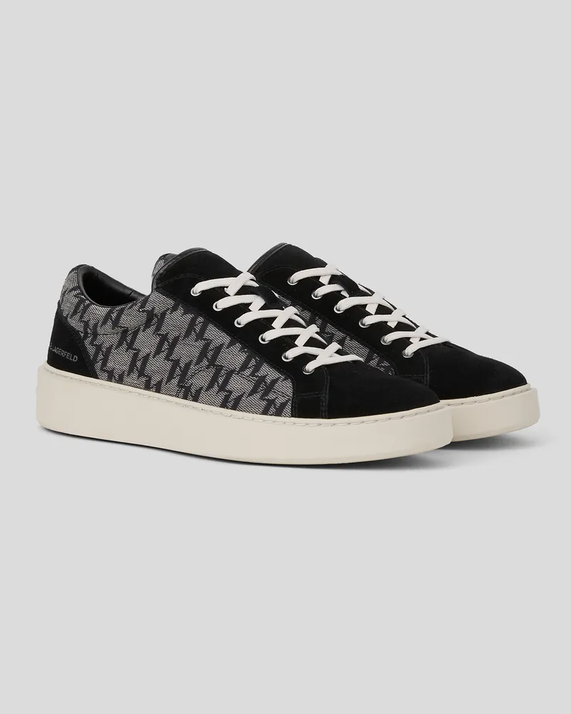 Karl Lagerfeld Monogram Flint Jacquard-sneakers, Mann, Schwarz, Größe Schwarz