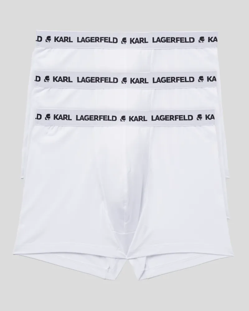 Karl Lagerfeld Monochrome Boxershorts Mit Logo – 3er-pack, Male, Weiss, Size White