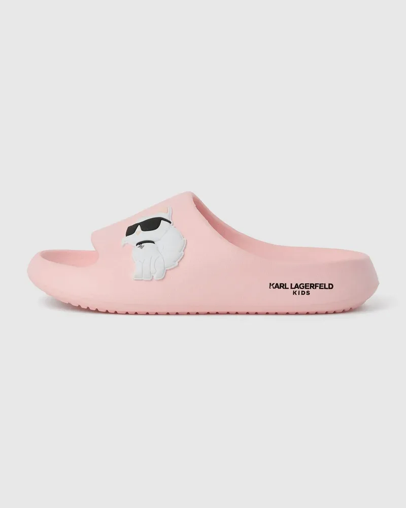 Karl Lagerfeld Ikon Choupette Slides Für Mädchen, Hellrosa, Größe Hellrosa