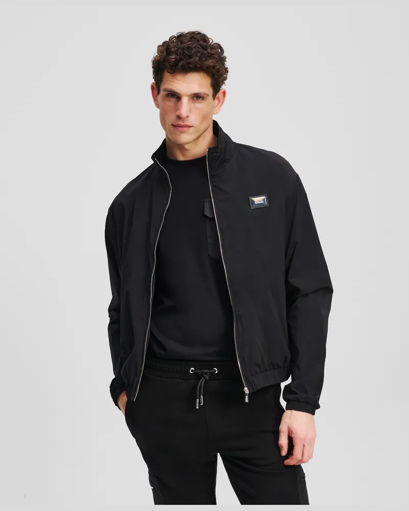 Karl Lagerfeld Jacke Mit Logo, Mann, Schwarz, Größe Schwarz