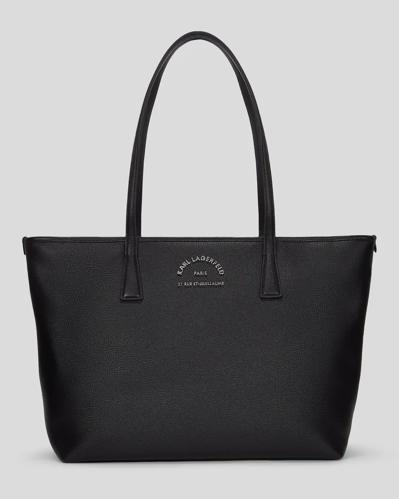 Karl Lagerfeld Rue St-guillaume Metall-tote-bag, Damen, Schwarz, Größe Schwarz