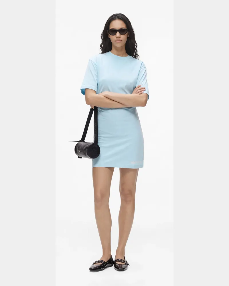 Karl Lagerfeld T-shirt-kleid Mit Raffungen, Female, Aquamarin, Size Blue
