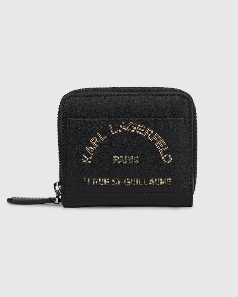 Karl Lagerfeld K/daily Mittelgroßes Klappportemonnaie, Damen, Schwarz-nickel, Größe Schwarz-nickel
