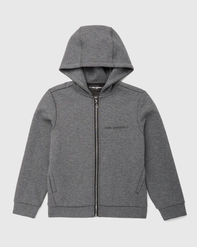 Karl Lagerfeld Kapuzenpullover Mit Reißverschluss Für Jungenunisex, Dunkelgrau, Size Grey