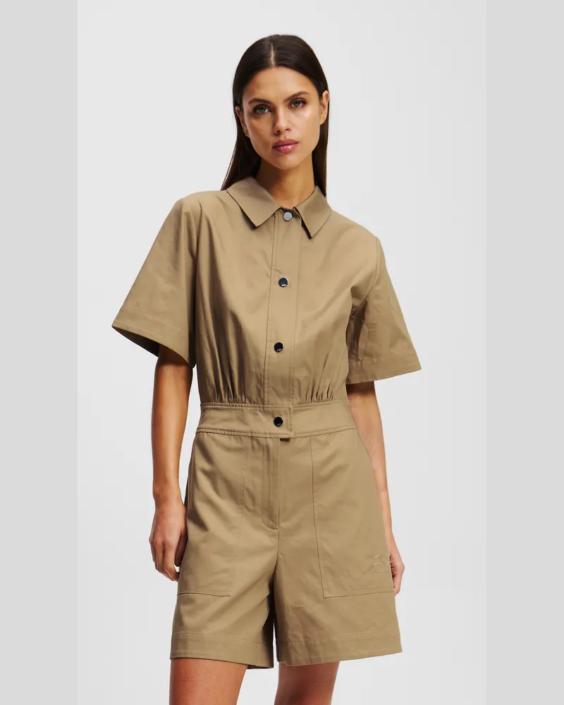 Karl Lagerfeld Cargo-playsuit, Frau, Nougat, Größe Nougat
