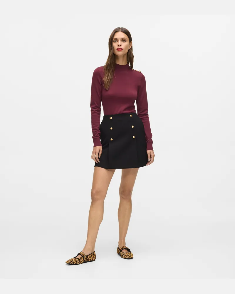 Karl Lagerfeld Rock Mit Knöpfen, Damen, Schwarz, Größe Schwarz