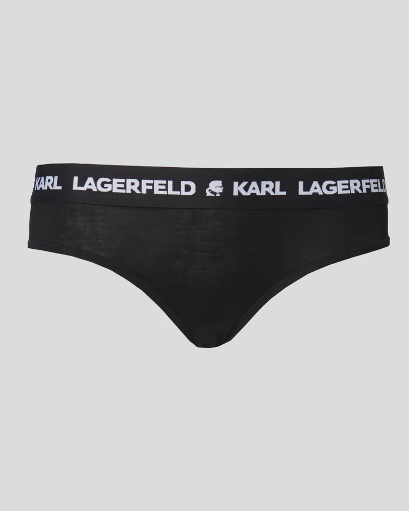 Karl Lagerfeld Slip Mit Logo, Frau, Schwarz, Größe Schwarz