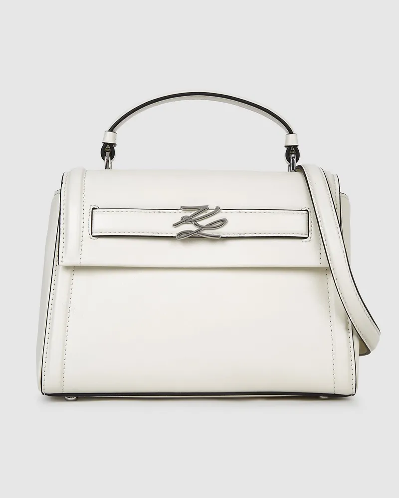 Karl Lagerfeld K/autograph Kleine Handtasche Mit Oberem Tragegriff, Damen, Off White, Größe Off