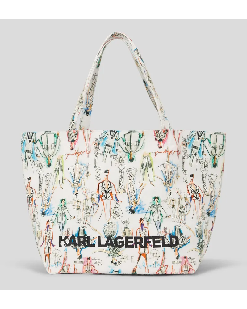 Karl Lagerfeld K/archive shopper mit Skizze, Frau, Multi Multi