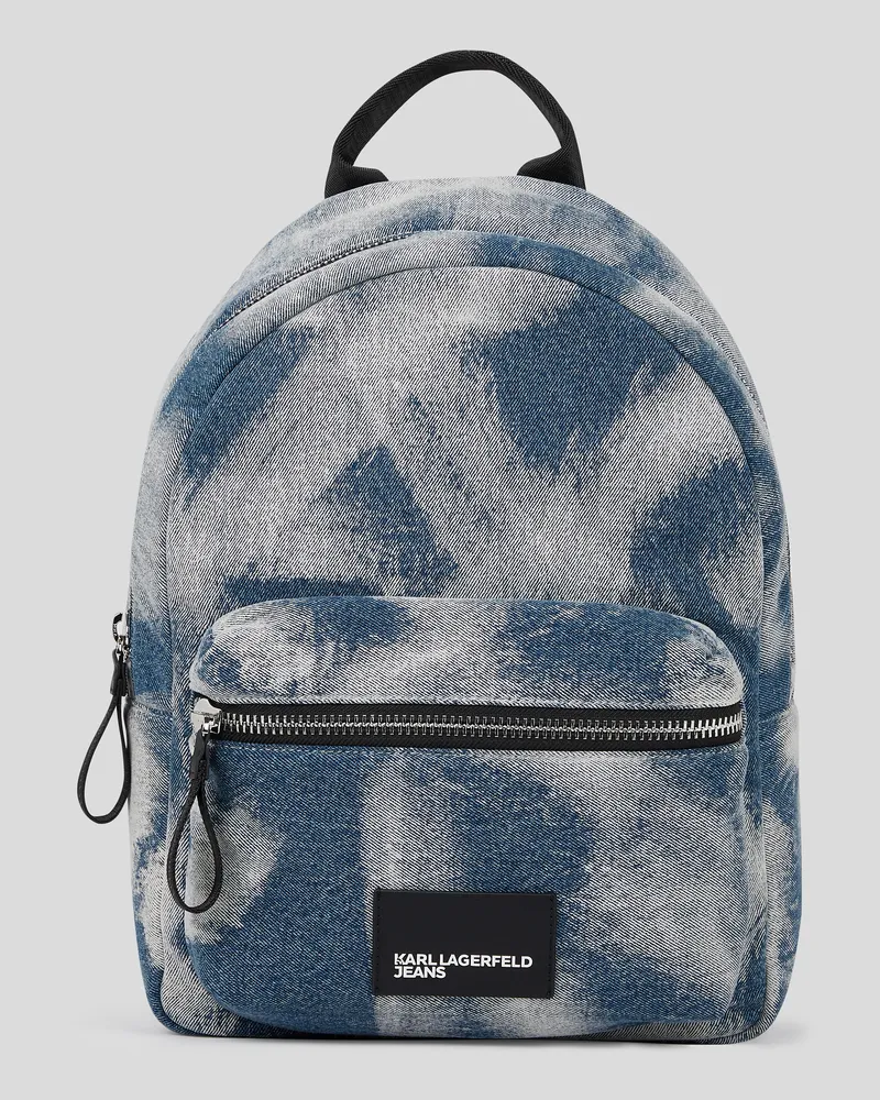 Karl Lagerfeld Rucksack Aus Gebleichtem Denim, Frau, Gebleichtes Denim, Größe Gebleichtes