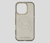 Ikon Schutzhülle Für Iphone 16 pro Mit Strass, Frau, Schwarz, Größe