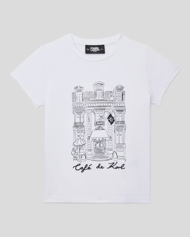 Karl Lagerfeld Café De Karl T-shirt Für Mädchen, unisex, Weiss, Größe Weiss