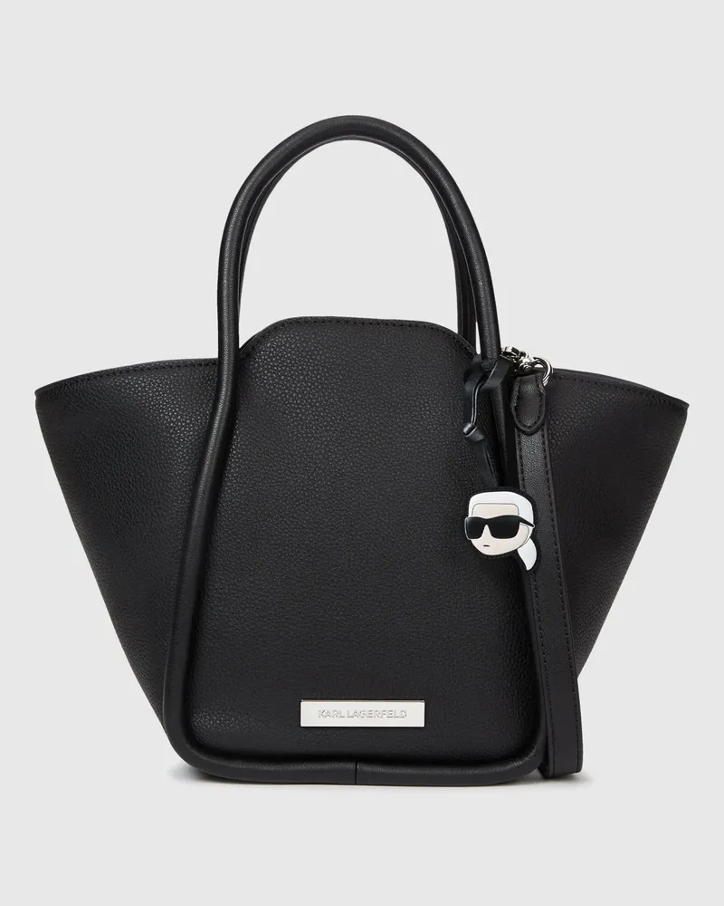 Karl Lagerfeld Ikon Pebble Kleine Tote Bag, Damen, Schwarz, Größe Schwarz