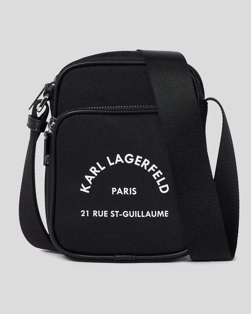 Karl Lagerfeld Rue St-guillaume Umhängetasche Aus Nylon, Mann, Schwarz, Größe Schwarz