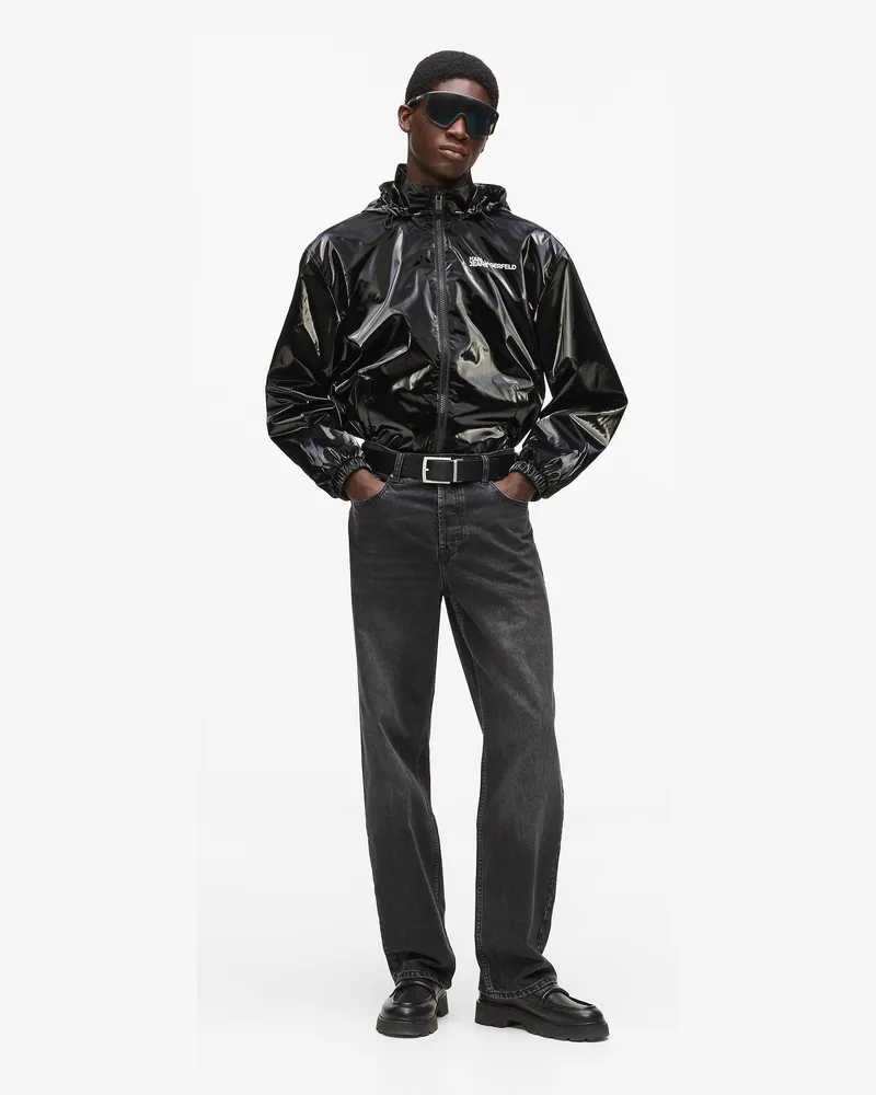 Karl Lagerfeld Locker Sitzende Jeans, Herren, Minimal Washed Black, Größe Minimal