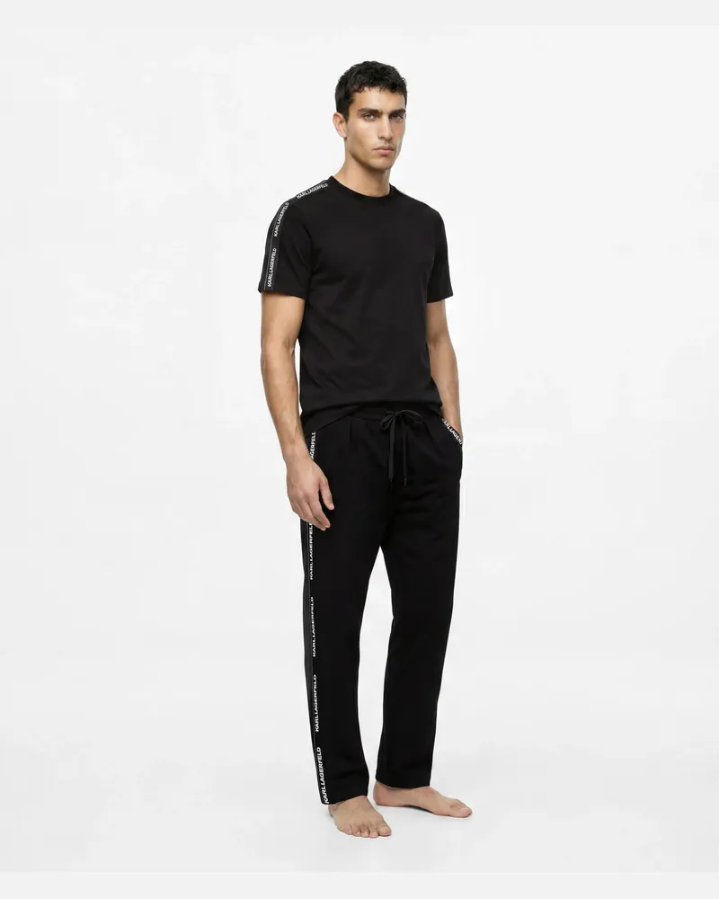 Karl Lagerfeld Loungewear-hosen Mit Logo, Herren, Schwarz, Größe Schwarz