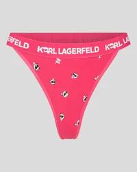 Karl Lagerfeld Ikonik karl-tanga, Frau, All Over Print Himbeere All